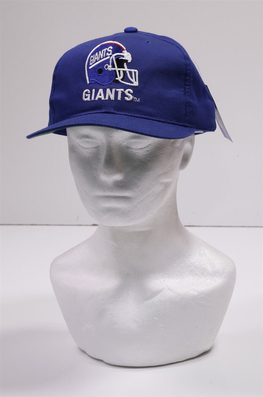 New York Giants Football Vintage 80s 90s New NOS Snapback Blue Hat Cap by AJD